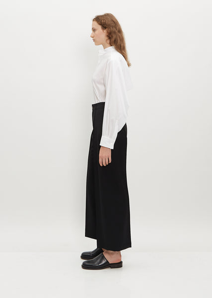 Wool Gabardine Pants — Black – La Garçonne