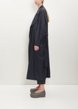 Nylon Oversized Trench Coat — Deep Blue