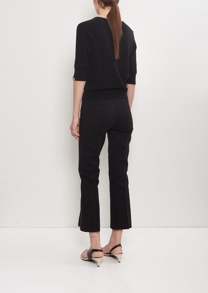 Stretch Cotton Kick Pant — Black