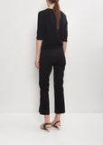 Stretch Cotton Kick Pant — Black