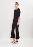 Stretch Cotton Kick Pant — Black