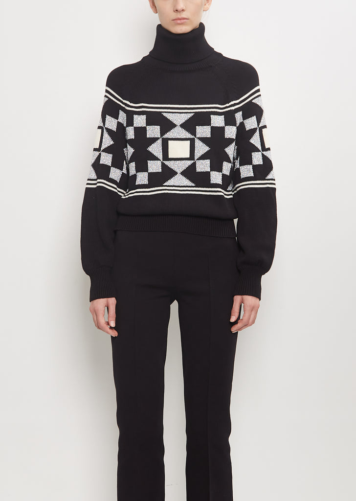 Cotton Lara Fairisle Turtleneck Sweater