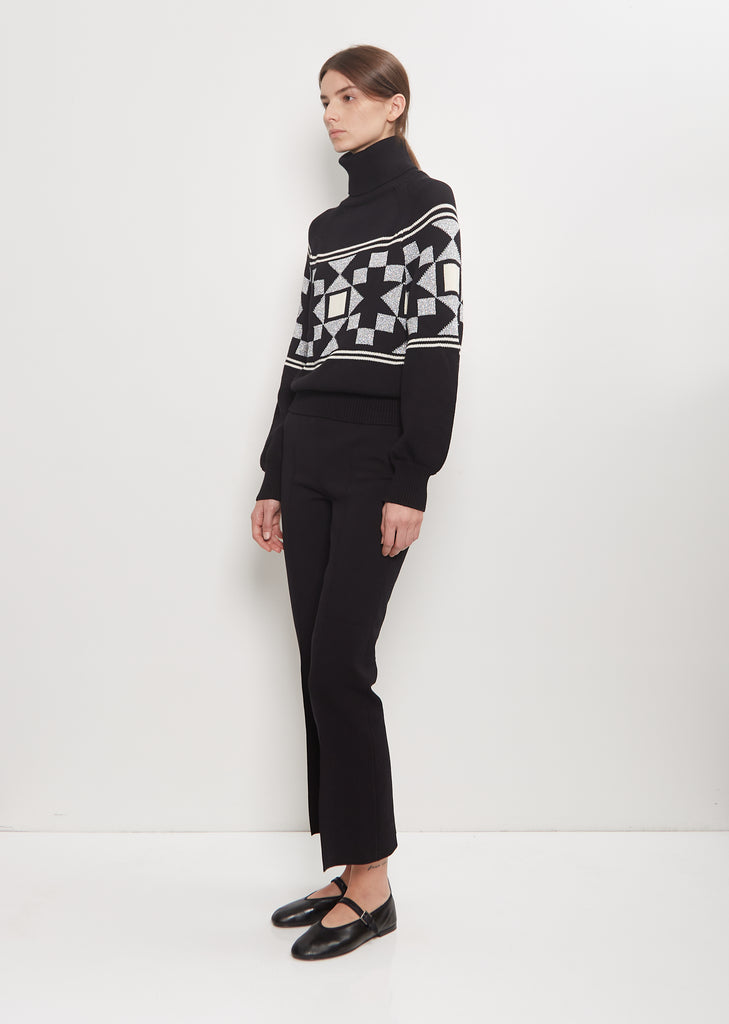 Cotton Lara Fairisle Turtleneck Sweater