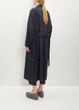 Nylon Oversized Trench Coat — Deep Blue