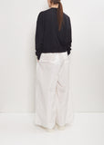 Wool Mito Cropped Cardigan — Dark Navy Melange