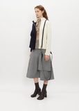 Wool Asymmetric Knit Jacket
