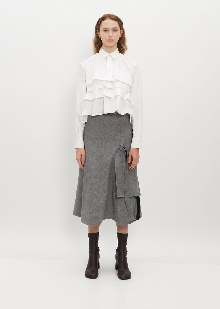 Oversized Pocket Striped Skirt