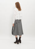 Ruffled Cotton Poplin Shirt - Off-White