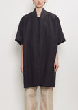 Cotton Bremen Long Overshirt — Midnight
