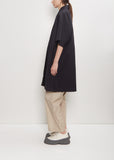 Cotton Bremen Long Overshirt — Midnight