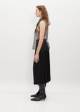 Silk Organdy Pullover Top - Black