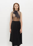 Cotton Poplin Asymmetric Stripe Skirt