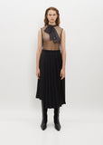 Cotton Poplin Asymmetric Stripe Skirt
