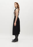 Cotton Poplin Asymmetric Stripe Skirt