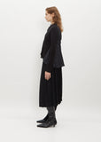 Cropped Wool Knit Cardigan