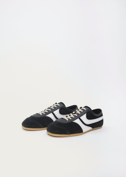 Suede Trainer — Black – La Garçonne