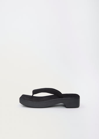 Suede Zori Clog