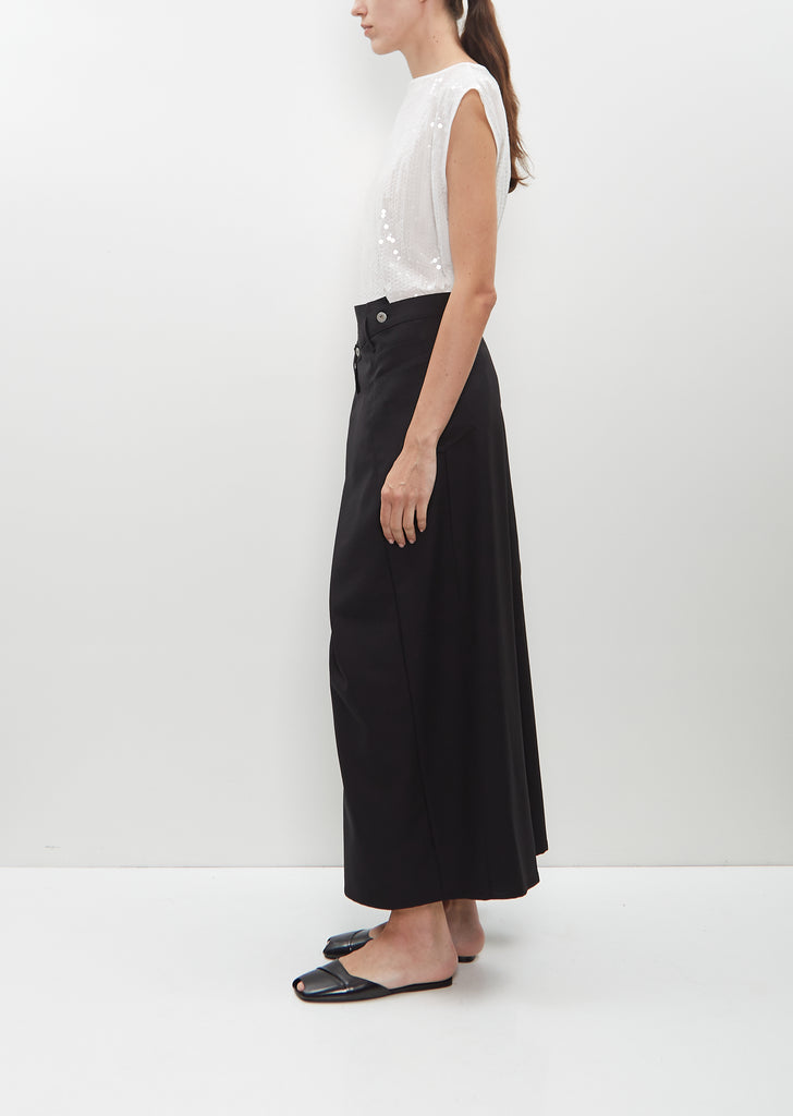 Wool Wrap Front Skirt