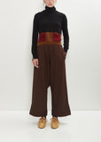 Wool Adjustable Cuffs Trousers