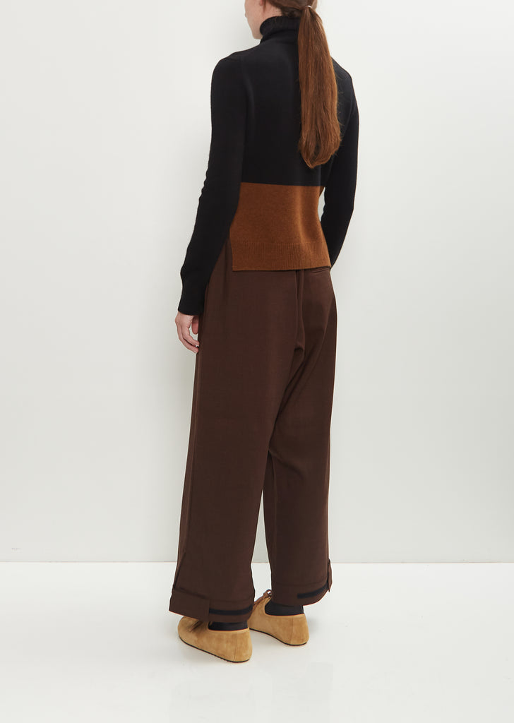 Wool Cashmere Turtle Neck Sweater