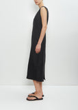 Linen Back Button Dress