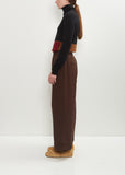 Wool Adjustable Cuffs Trousers