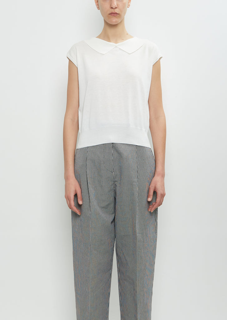 Cotton Linen Collared Vest