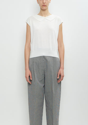 Cotton Linen Collared Vest