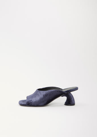 Velvet Open-Toed Heel