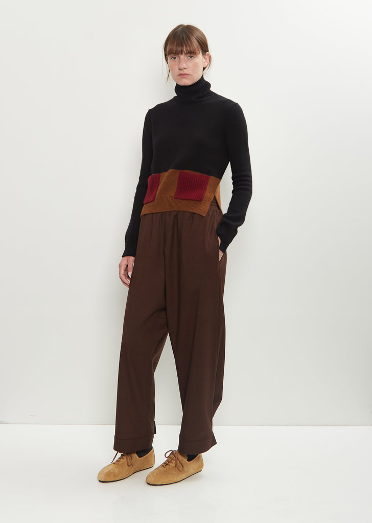Wool Cashmere Turtle Neck Sweater
