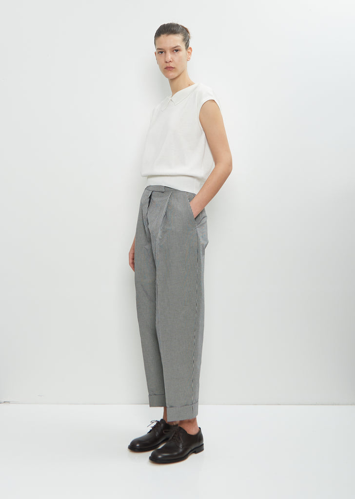 Wool Linen Single Pleat Trouser