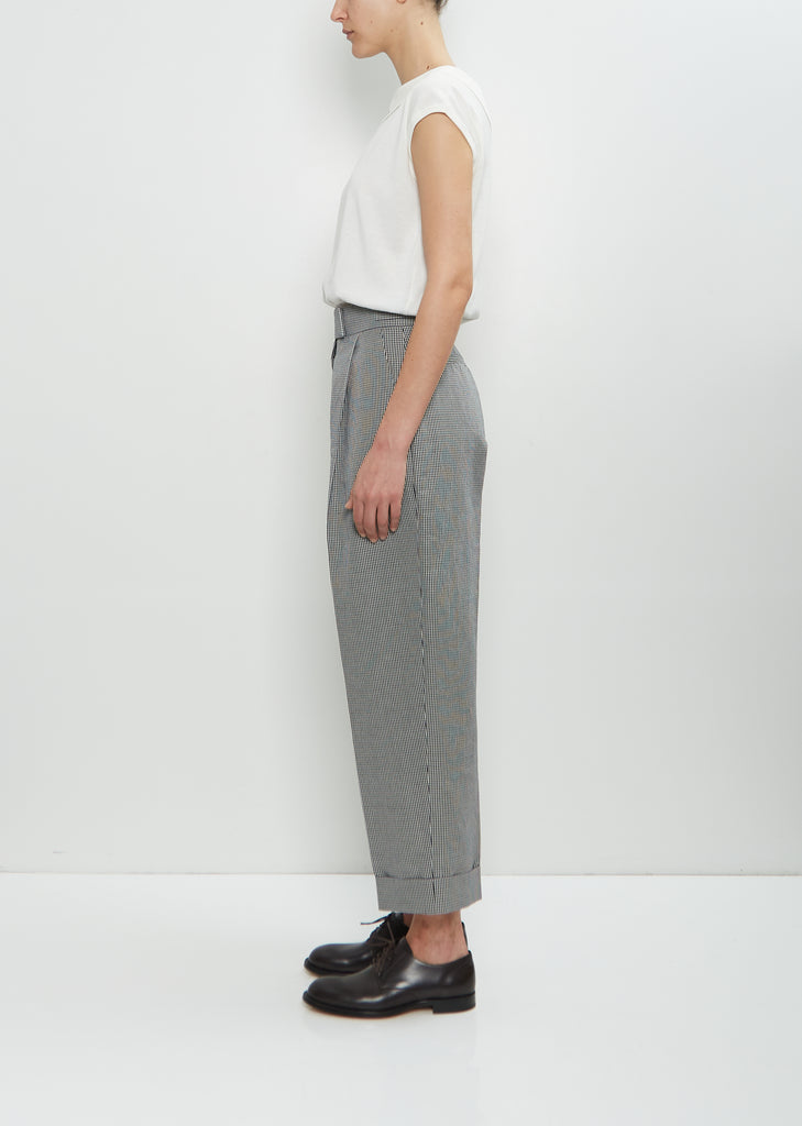 Wool Linen Single Pleat Trouser