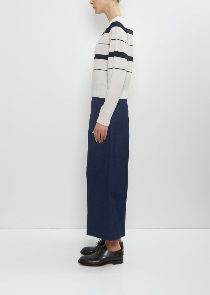 Cashmere Cotton Roll Edge Jumper