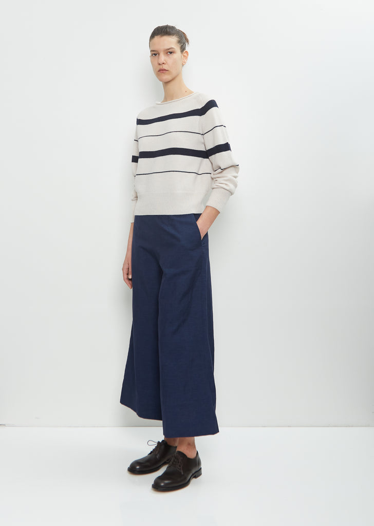 Cashmere Cotton Roll Edge Jumper