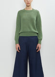 Linen Cotton Chunky Crew Neck Jumper