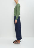 Linen Cotton Chunky Crew Neck Jumper