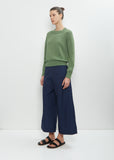 Linen Cotton Chunky Crew Neck Jumper
