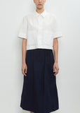 Cotton Cropped Uniform Shirt