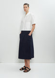 Cotton Cropped Uniform Shirt