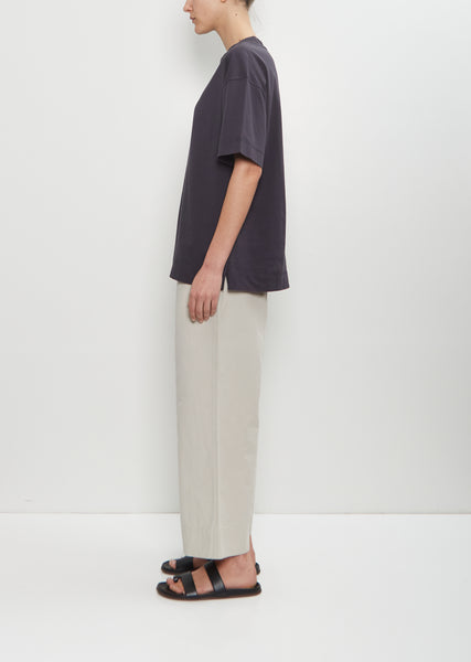 Cotton Relaxed T-Shirt — Ink – La Garçonne