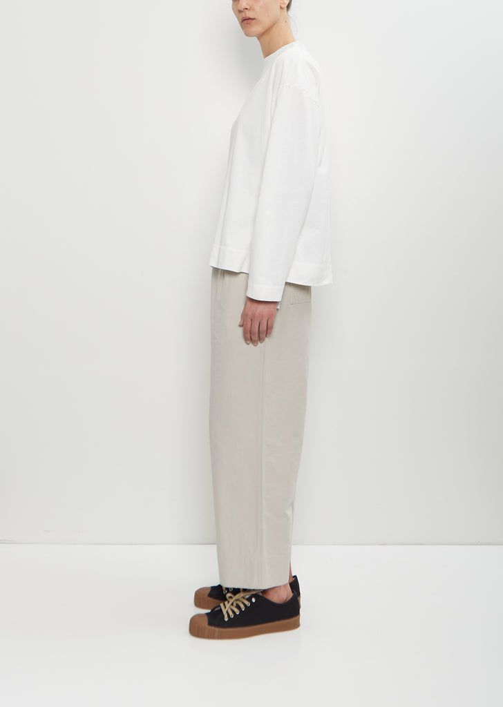 Organic Cotton Smock Neck T-Shirt — Off White