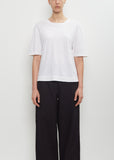 Cotton Linen Simple T-Shirt — White