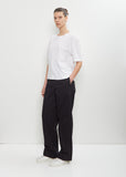 Cotton Linen Simple T-Shirt — White