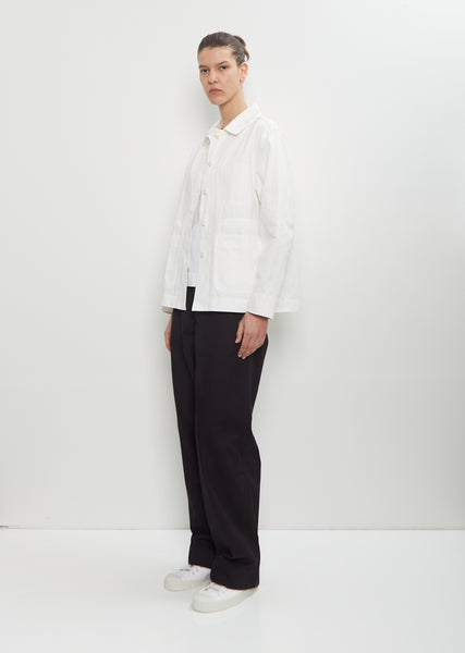 Cotton Linen Worker Jacket – La Garçonne