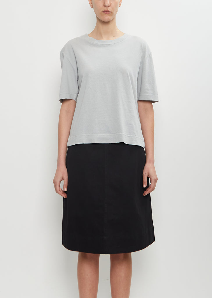 Cotton Linen Simple T-Shirt — Ice