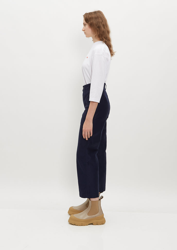 Work Cotton Pants — Blue