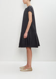 Tissue Cotton Low Waisted Dress — Black