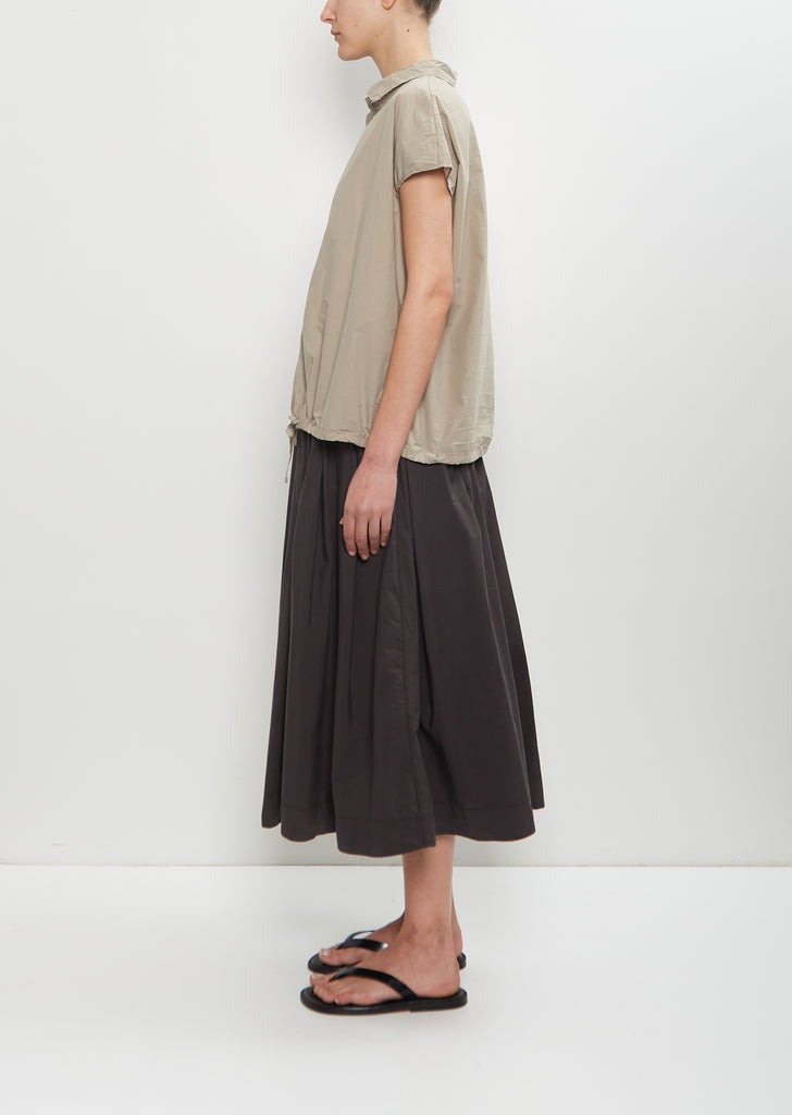 Tissue Cotton Short Sleeve Shirt — Stone