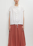 Tissue Cotton Short Sleeve Shirt — Milk