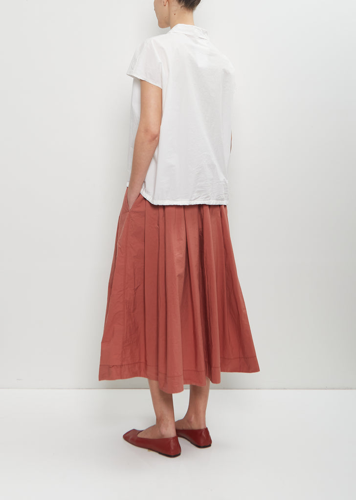 Tissue Cotton Short Sleeve Shirt — Milk